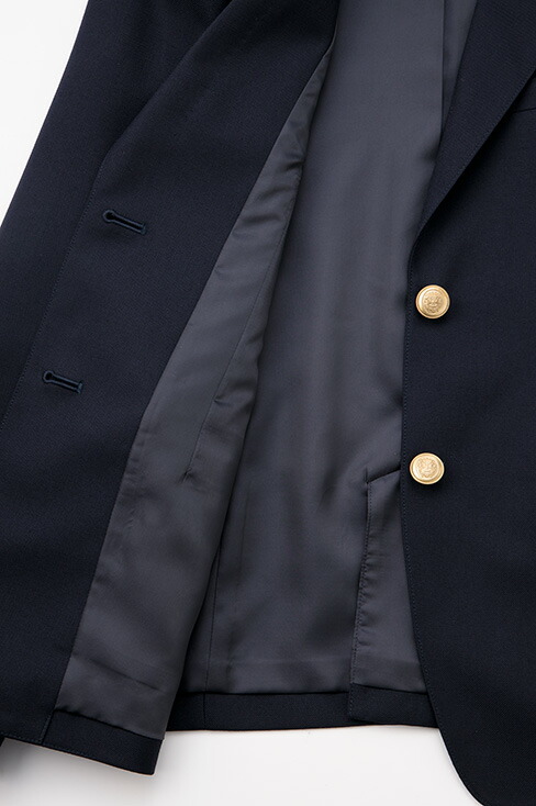 【10%OFF1/1-1/14】制服ブレザー女子ネイビーグレーカンコー日本製(なんちゃって制服スクールブレザージャケット大きいサイズレディースレギュラー毛ウールゴールドボタン紺通学学生高校生中学生面接)KHS112
