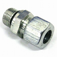 【Parker】EO-2（鋼管用くい込みあと継ぎ）オスコネクターストレートくいこみ口（粍）×平行ガスオネジ（出どころO輪っか付）EO2-GE42ZLREDCF | 42×G1・1/2オネジ