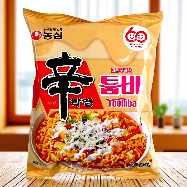 [農心] 辛ラーメン トゥーンバ 137g 8個セット(240円×8個)1箱(230円×32個)袋麺 袋ラーメン 韓国らーめん