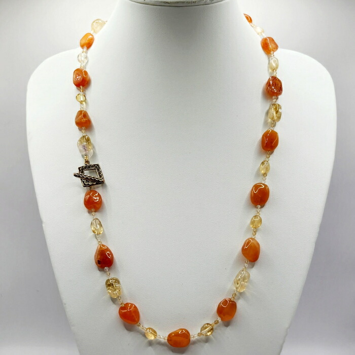 楽天市場】シトリンネックレス 天然石 シトリン 黄水晶 ネックレス 金