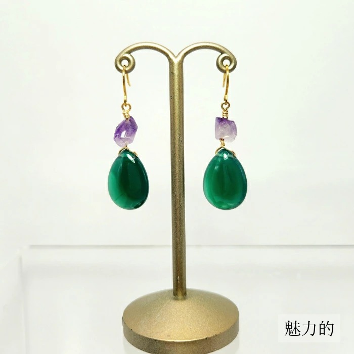 楽天市場】天然石 ピアス ブルーアゲート ピアス 14KGF ピアス