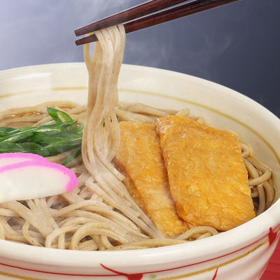 楽天市場 そば 冷凍 保存食 常備食 冷凍生そばセット8食 きつねそば ギフト 鹿野屋 Kanoya