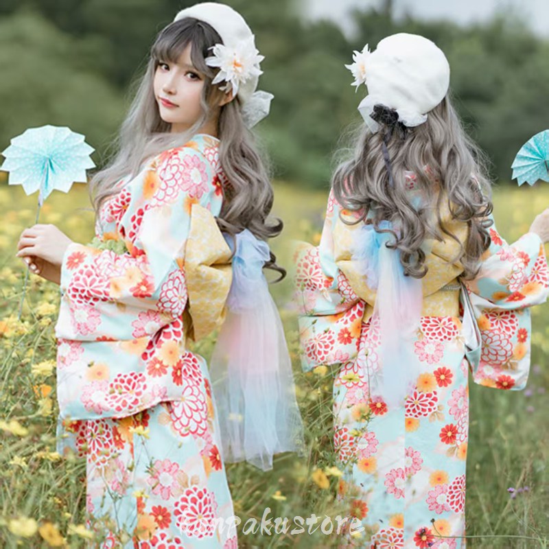 浴衣 高校生 レディース 花柄 ゆかた 和服 浴衣 セット 大人 可愛い 花火大会 女性 女の子 中学生 大学生 浴衣セット 単品 街着 お稽古 お花見 浴衣 作り帯 セット おしゃれ 洗える お祭り 可愛い リボン 和装 きもの お祭り 文化祭 盆踊り プレゼント 撮影用｜関白ストア 8,051円