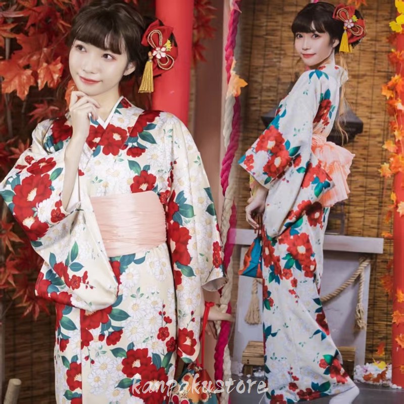 浴衣 レディース 花柄 ゆかた 和服 浴衣 セット 大人 可愛い 花火大会 女性 女の子 高校生 中学生 大学生 浴衣セット 単品 街着 お稽古 お花見 浴衣 作り帯 セット おしゃれ 洗える お祭り 可愛い リボン 和装 きもの お祭り 文化祭 盆踊り プレゼント 撮影用｜関白ストア
