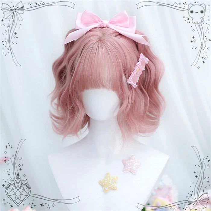 レディース コスプレ ショート ぱっつん前髪 前髪あり 可愛い 原宿風 イベント 大人用 ふんわり前髪 コスチューム 変装 文化祭