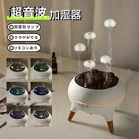 卓上加湿器 アロマディフューザー クラゲ噴霧 空焚き防止 自動オフ 小型 スチーム式 超音波式 uv除菌 7色の光 アロマ対応 2段階タイマー