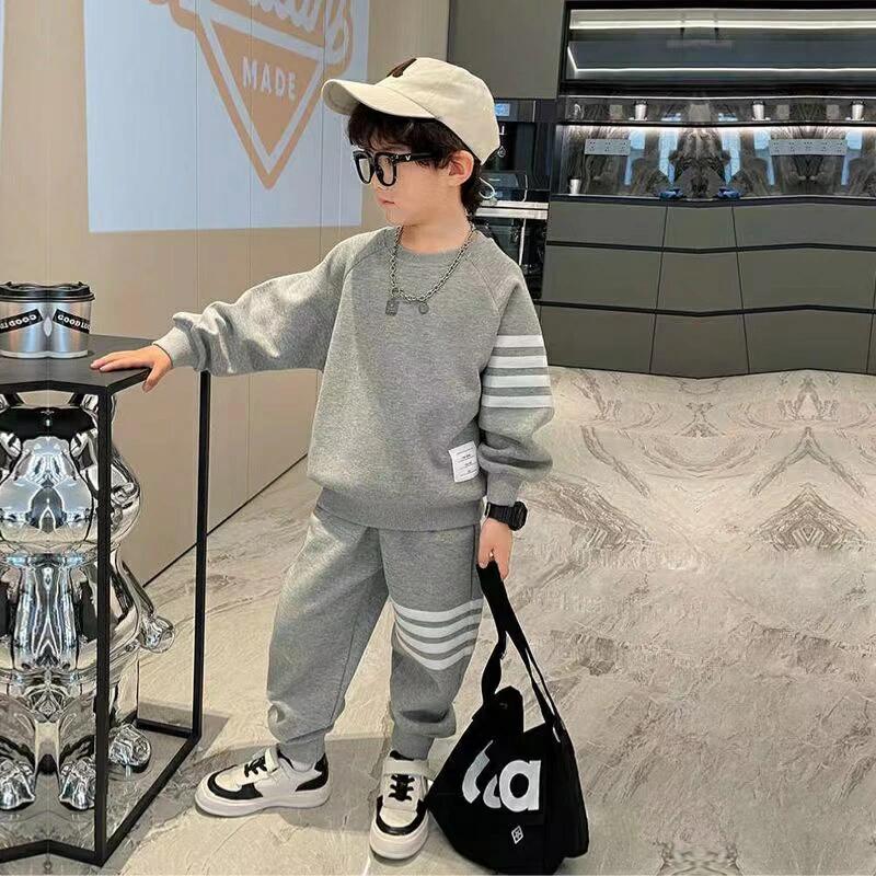 スウェットセット スウェット 2点セット トップス+パンツ キッズ サイドライン 男の子 スポーツウェア