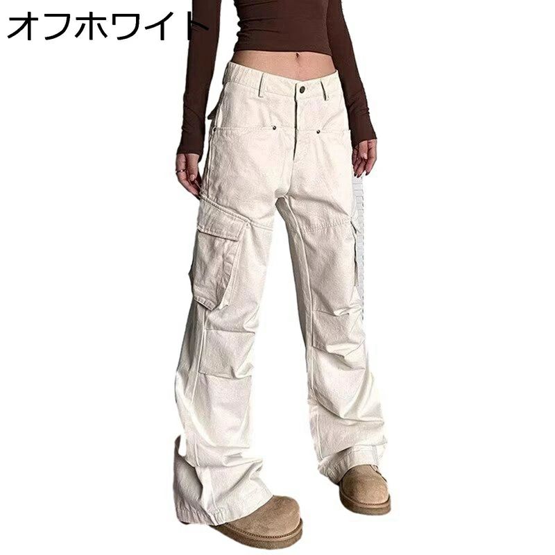 ーカット ストレート ヒップホップ 通気 ブーツカット ゆったり ハイストリート カジュアル 無地 柔らかい ルーズ カーゴパンツ