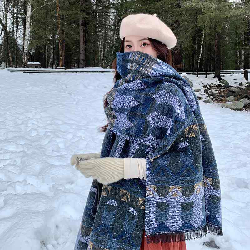 ーフ ショール フォレスト 冬コーデ 秋 婦人服 大人カワイイ シンプル 女性用 小物 オシャレアイテム ファッション レディース