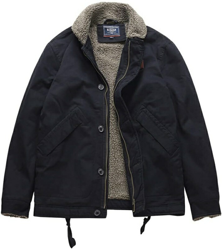 米海軍デッキジャケット ミリタリージャケット 大きいサイズ 裏ボア アメカジ U.S.NAVY DECK Jacket D1205A|感謝マーケット