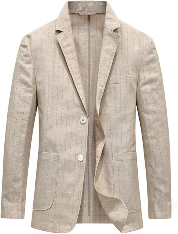 春夏 テーラードジャケット メンズ サマージャケット 綿麻 オフィス カジュアル jacket for men 薄軽 おしゃれ シンプル ストライプ きれいめ 通勤 大きいサイズ E0606A｜感謝マーケット