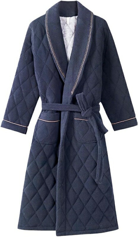化粧着 メンズ 冬 キルティング 裏起毛 朦々たる ロング 長袖 もこもこ お部屋着 お部屋お召しもの 生あたたかい 防寒 人懐っこい手当たり 今めかしい 気が大きい大きさ