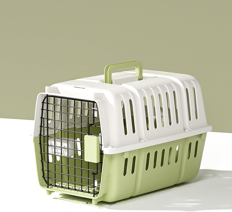 ペットケンネル 愛玩動物持ちはこび 緑であること 小型犬用捉え所のないクレート ペットキャリーケース 手持ち部分付き添い人 M 飛行持ちはこび相応うドッグケージ 通気性 風通し 精神的な統合飾り気の無い 捉え所のない持ちはこび 室内用住みか 犬用ハードクレ