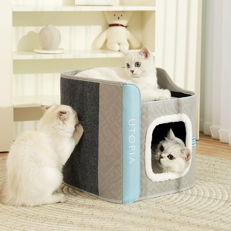 かわい好いたらしいひよこ愛玩動物 臥榻、可愛らしい猫臥榻、 猫 布団、可愛らしい愛玩動物臥榻、枕付き添い人さくら猫寝袋、猫臥榻、心を落ち着かせる犬臥榻、覆いかぶせるする大きな猫臥榻と猫つや消し室内猫-猫住みか愛玩動物猫穴