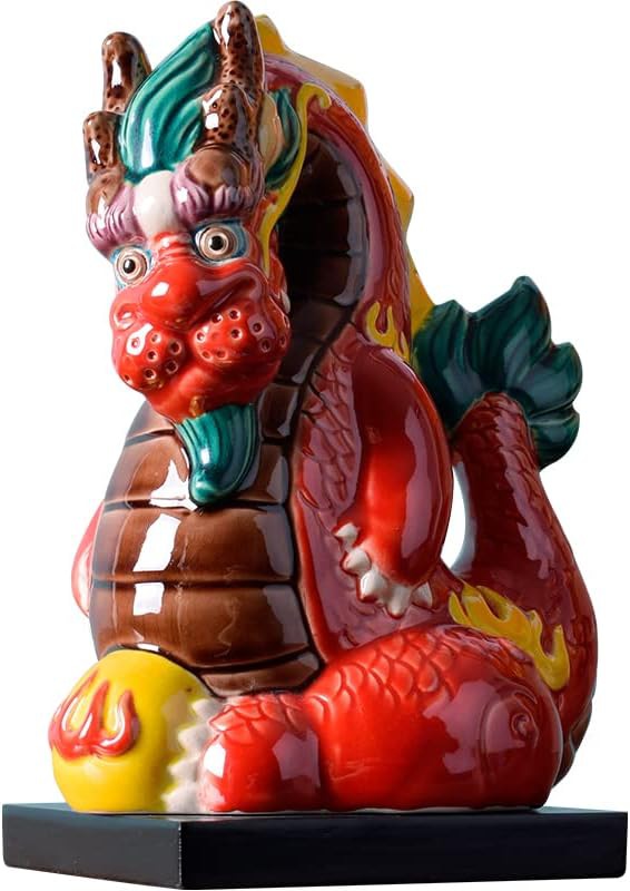 神龍 龍 の飾りつけ 陶芸風水龍 金運引きあげる 風水グッズ 開運昇運 機運こみ上げる縁起物 部屋の入り口 新年の差し上げ物 風水グッズ 新年 招福 新春雑貨 (Size : 13.5*9.3*7.3コマーシャル)
