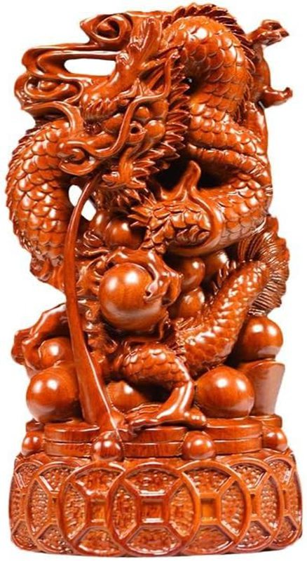 龍の飾りつけ 風水グッズ 木彫り 木製部屋の入り口 開運祈とう 金運祈とう 願望すること龍 辰 竜 貴石 開運グッズ 縁起物 (Size : 20コマーシャル)