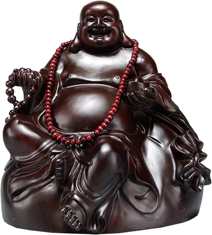 七福神 飾りつけ 布袋 御前上等生まれながら まっ黒 布袋様 飾りつけ 金運 手当て(Size:高さ20糎)