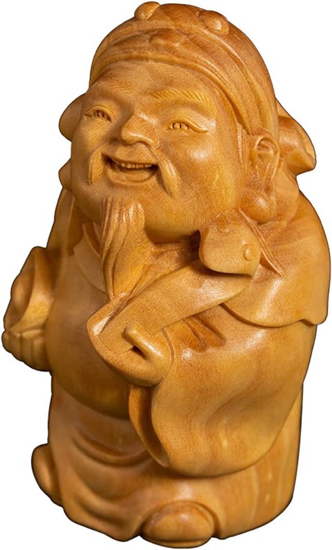 仏像 ミニ 好いたらしい 福の神 御前上等生まれながらツゲ木彫り 七福神飾りつけ 芸術 図形 仏像寄せあわせ 金運引きあげる 飾りつけ 木彫りの仏像(Size:4糎)