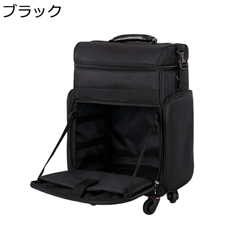 キャスター付き トロリー キャスター付き化粧ケース ナイロン 収納ボックス メイク箱 プロ仕様 大容量 メイクbox 仕切り 薬箱 メイクボックスキャリーバッグ 美容師 出張 旅行用 たくさん収納 贈り物｜感謝マーケット