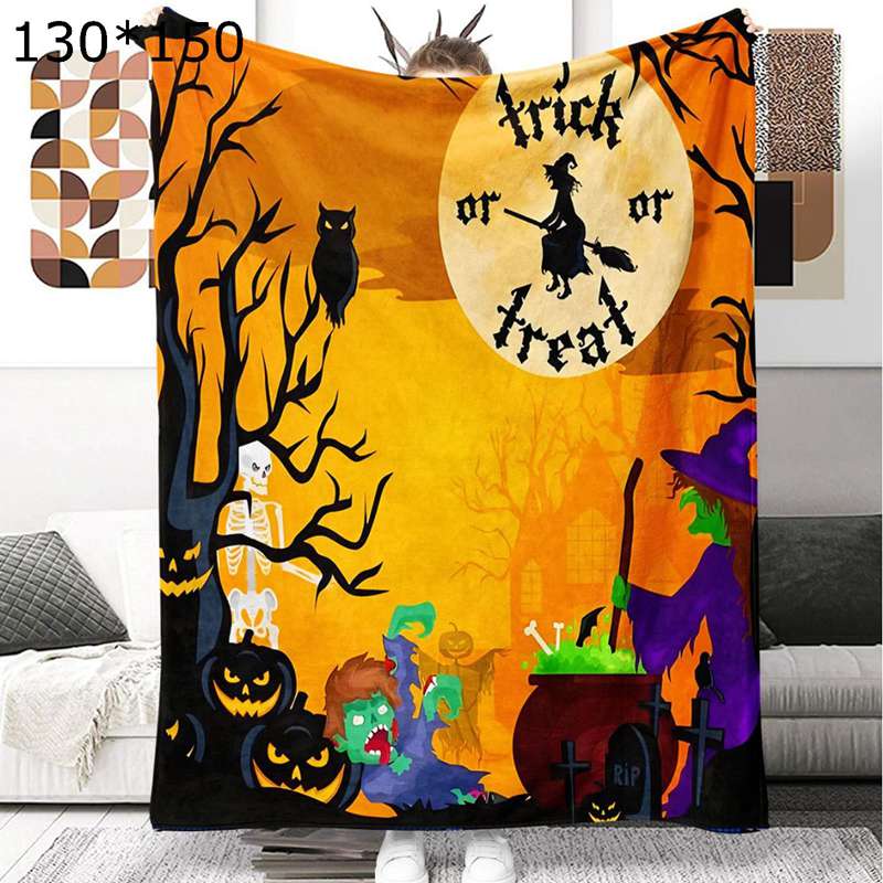 もこもこ毛布 ハロウィン デジタルプリント 魔女 フクロウ フランネルブランケット ハーフサイズ 厚手 毛布 モコモコ毛布 掛け布団 ひざ掛け 肩掛け ふわふわ毛布 オールシーズン 暖かい毛布 柔らかい 多用途