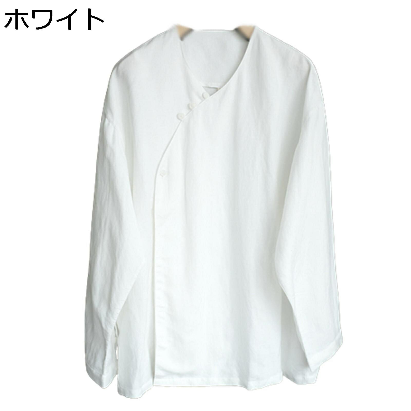 メンズ 流行り物 プルオーバー 長袖 夏服 曲がった襟 瀬戸ものプルオーバー 心地よい 好いたらしい 無地 漢服 ゆったり 今めかしい 中華風 成人男性用 ウォッシュ産業 旅する お出掛け 普段着 商行為