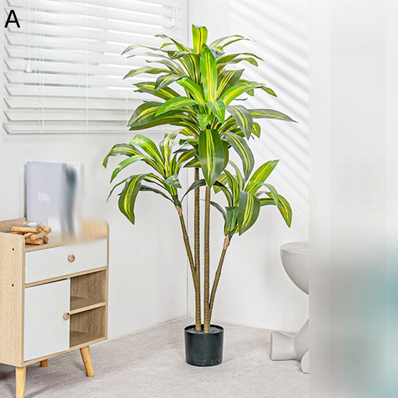 フェイクグリーン 人工観葉植物 竜血樹 ドラセナ インテリアグリーン リアル 本物そっくり 大型緑葉 人工葉っぱ 人工植物装飾 観葉樹 簡単世話いらず 北欧 アート ins インテリア ウェディング|感謝マーケット
