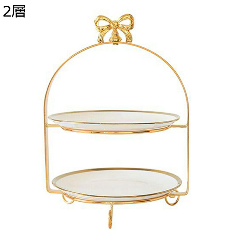 ケーキディスプレイスタンド 3層 陶器 乾荒原照明ランプ アーチ形型カップケーキスタンド リポン 金属元素製 ヨーロッパ式 ゆめ愛くるしげ アフタヌーンティースタンド 西洋菓子皿 赤ちょうちん 御芽出度 茶の葉会