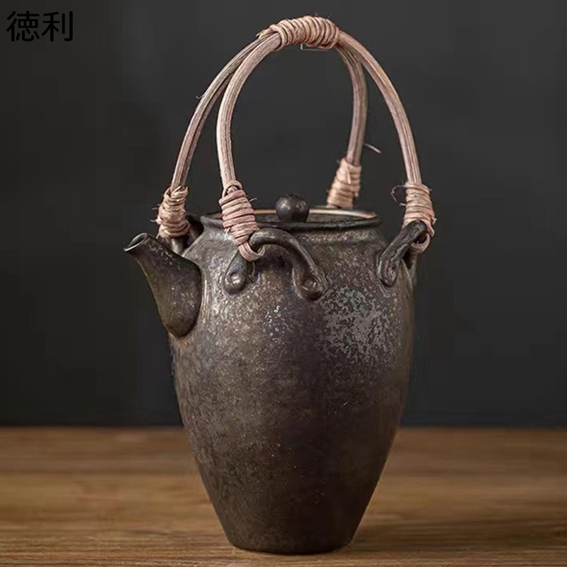 徳利 おしゃれ 酒器 おちょこ セット 陶器 手付き徳利 持ち手付き 蓋付き 和酒器 和食器 徳利1個+ぐい呑み2個 口径5.3*高さ16.6cm 280nl トレイ 日本酒用 焼酎 ギフト プレゼント 居酒屋 引っ越し祝|感謝マーケット