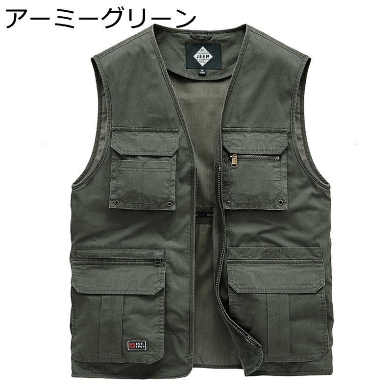 ジレベスト ワークベスト 多機能 サマーベスト メンズ 袖なし 春秋 マルチポケット 大きいサイズ 作業服 撮影 通勤 普段着 登山用 カジュアル お洒落 メッシュ 前開き 防風 撥水 細身 シンプル 四季通用|感謝マーケット