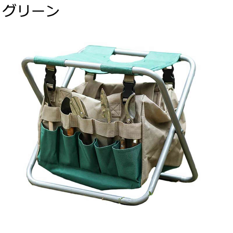 ツールバッグ 折り畳み 園芸バッグ 工具箱 工具収納 座れる キャンバス コンパクト 高耐久 仕分け管理 保管バッグ マルチポケット レンチ収納 多機能 ホルダー ツールバッグ 作業用 アウトドア 大工｜感謝マーケット