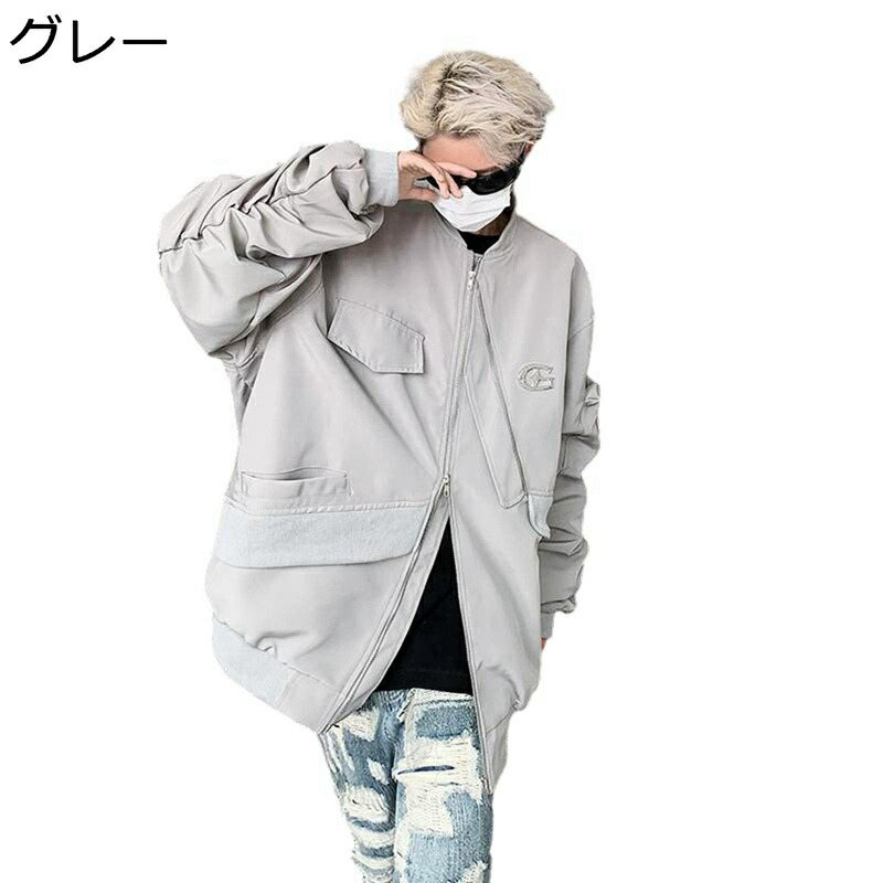 メンズ 飛行上衣 表どおり系 上衣 照明ランプ色つや 前掛け 上衣 スタジャン 秋服 春服 防風 保温性 上衣 カジュアルアウター 体型覆いかぶせる 流行り物
