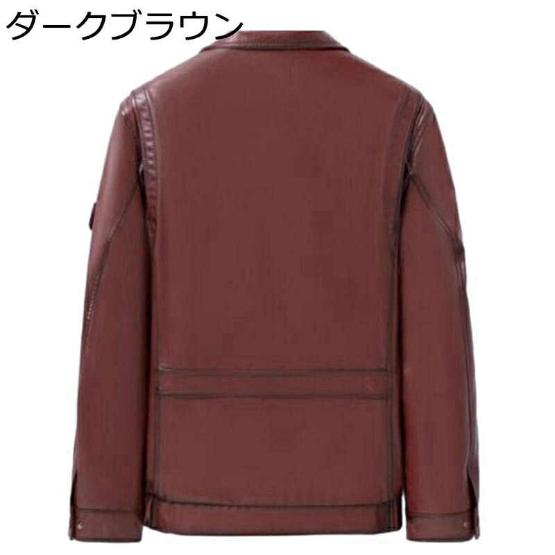 牛革ジャン メンズ M-6XL ラライダースジャケット ショート 長袖 レザーコート ジッパー 大きいサイズ バイク バイカージャケット 防風 レザージャンパー 紳士服 細身 冬物 秋着 男性 着回し|感謝マーケット