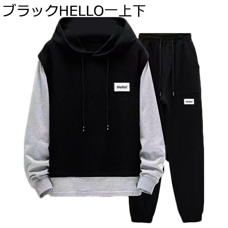 セットアップ プルオーバー ボンネットパーカー メンズ 運動すること着 花の冠yd風 長袖 バイ色合い ティーシャツ 表どおり系 秋冬 防寒 パステル色の トップス 着飾る 汗水 お部屋お召しもの お部屋着 通学 アウトドア