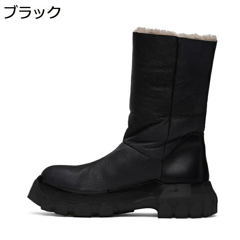 スノーブーツ 厚底 本革 メンズ ショートブーツ レザー スリッポン ウール ワークブーツ 秋冬 ミドルカット 短靴 暖かい 防寒 防滑 防水 おしゃれ カジュアル オフィス 通勤 通学 大きいサイズ｜感謝マーケット 21,900円