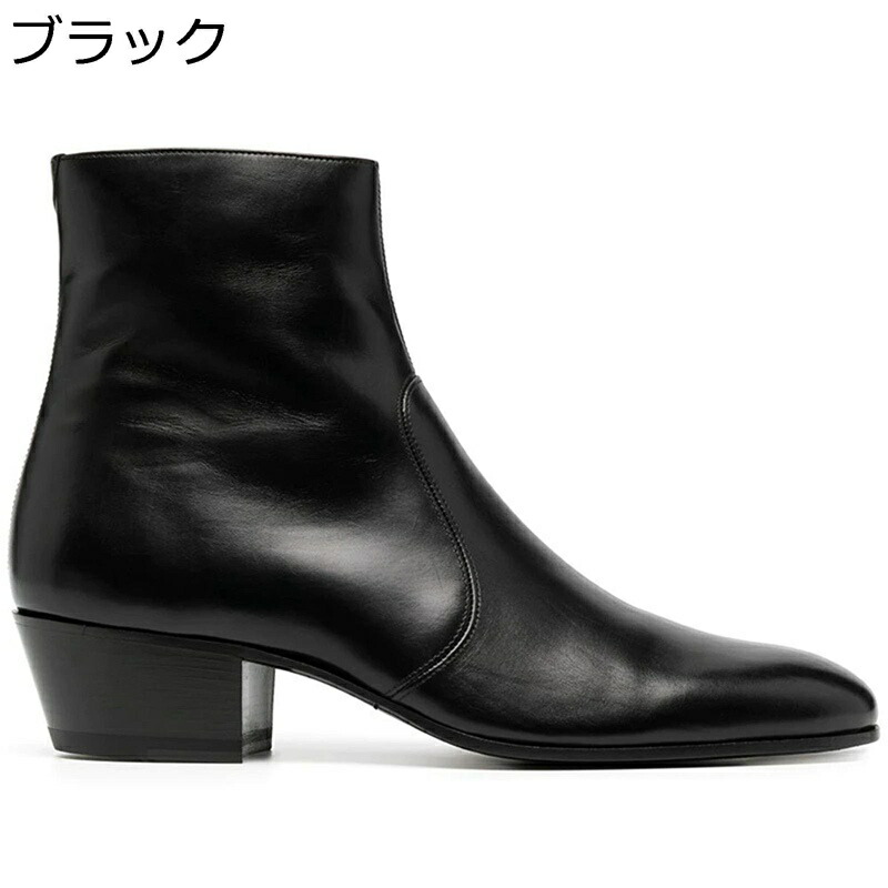 チェルシーブーツ ショートブーツ メンズ 本革 サイドジップ 秋冬 ハイヒール5cm 短靴 ラウンドトゥ 防滑 シンプル ハンドメイド 防寒対策 トレンド トラベル 旅行用 デイリー 大きいサイズ｜感謝マーケット