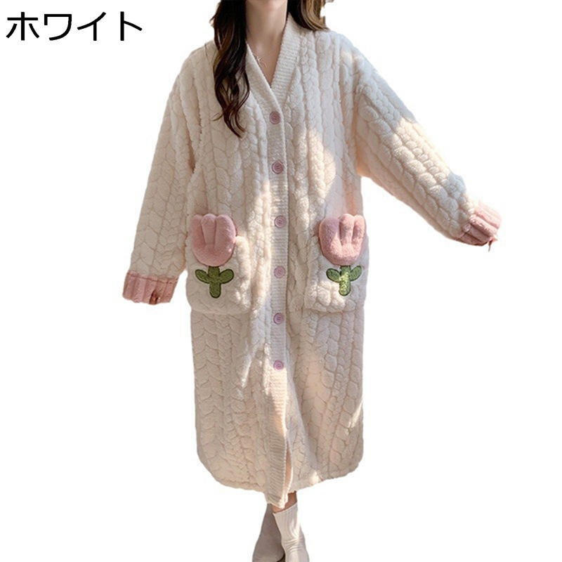 もこもこパジャマ レディース 着る毛布 寝巻き ルームウェア ナイトガウン ネグリジェ ルームワンピース フランネル 秋冬用 可愛い ふわもこ あったか 肌に優しい 柔らか ホームウェア 便利服