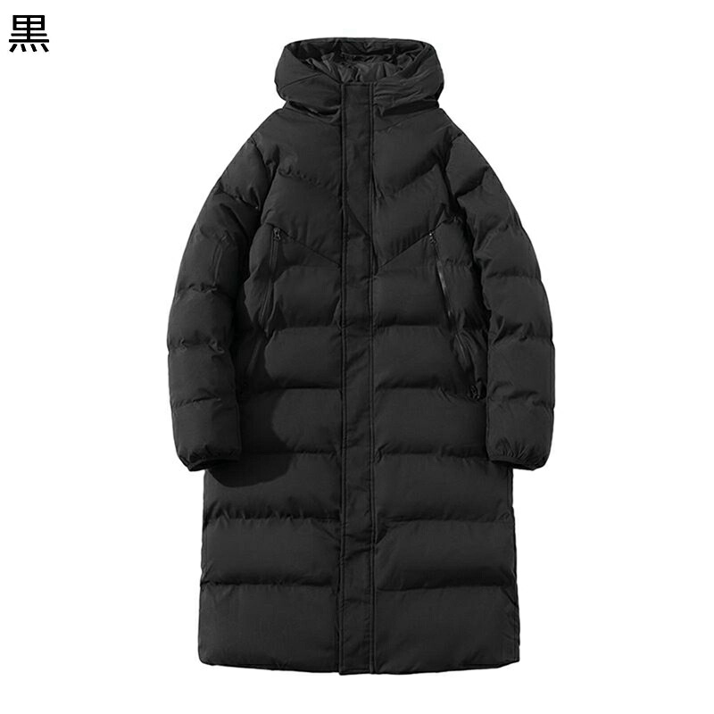中綿ジャケット メンズ レディース ベンチコート ロング丈 厚手 防寒保温 ウィンターブルゾン 無地 ビッグシルエット アウターコート 真冬対応 コーディネート ストリート アウトドア カップル｜感謝マーケット