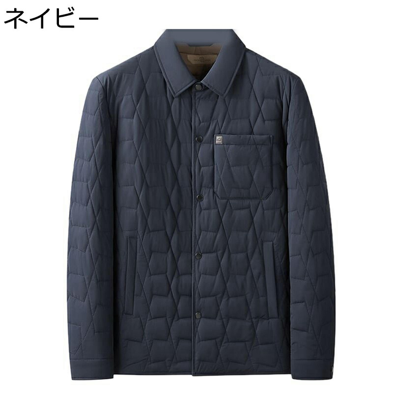 中綿上衣 メンズ 中綿入れ厚地の外套 上衣 綿服 あったかい 秋 冬 ダウンアウター キルティング 広広とした 遊撃手丈 ライトアウター 心地よい 片方衣嚢 通い通学 着回し レトロ