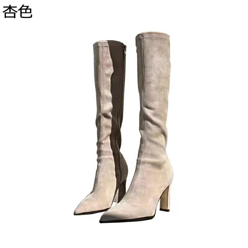 ロングブーツ ハイヒール9珊 秋冬用 レディース 歩き分かりやすい 伸ばすことブーツ ポインテッドトゥ 亭主もち靴 細見せかけ 流行り物 雅びやか 通い 心地よい 脱げない 撥水 長ブーツ