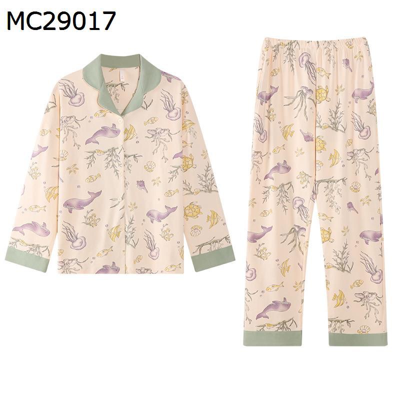 パジャマセット 綿100 レディース ロングパンツ 上下セット 2点セット 長袖 おしゃれ 花柄 ナイトウェアセット ウエスト調節 敏感肌 ボタン 開襟 ルームウェア 寝間着 便利服 安眠 春夏秋冬
