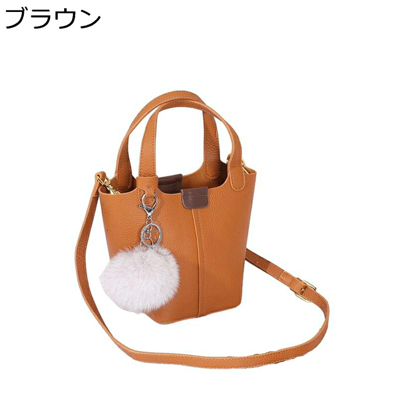バッグ レディース ショルダーバッグ ハンドバッグ バケツ型 本革 ポンポン付き レザー 小さい 手提げ 斜めがけ 口金 高見え 可愛い 韓国 おしゃれ 軽量 誕生日 プレゼント ギフト 通勤通学 日常着用 女性用｜感謝マーケット 12,449円