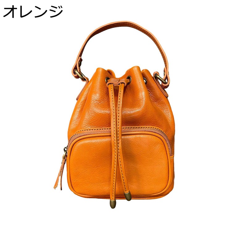 ショルダーバッグ レザー レディース バケツ型 バケットバッグ 本革 前ポケット 巾着式開閉 2way 肩掛け ストラップ付き 手提げ 斜め掛け 柔らかい カジュアル お洒落 とーとばっく アンティーク 通勤通学｜感謝マーケット 8,583円