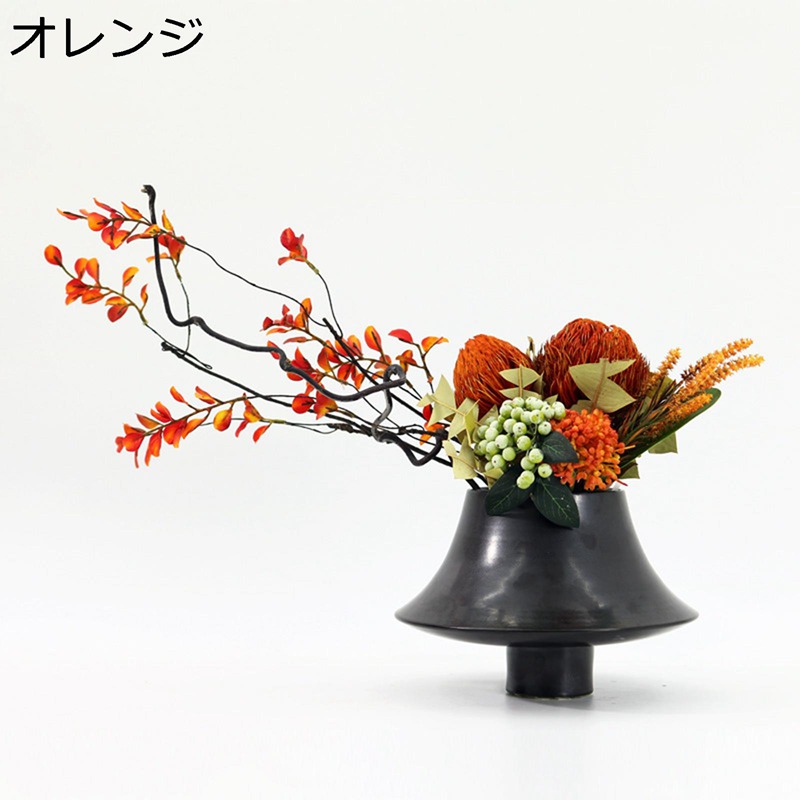 造花 インテリア フラワーアレンジ 枯れない 陶器花瓶挿し オレンジ 枝 お世話不要 室内 現代的 リアル 茂る外観 ほこりに強い 部屋飾り ディスプレイ用 撮影用 屋外用 ベランダ 庭 引越し祝い｜感謝マーケット