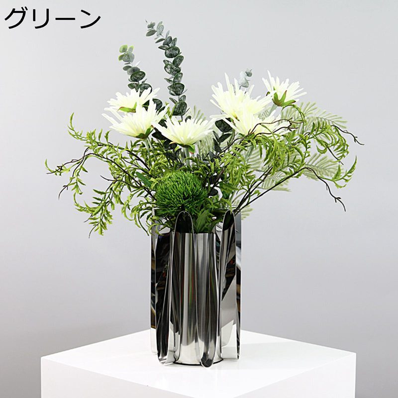 造花 菊 枝 フェイクフラワー 造花アレンジメント インテリア 花瓶付き 玄関 ins風 リアルな外観 耐候 部屋飾り ディスプレイ用 店舗 美術館 デパート 写真背景 新築 結婚式 パーティー 枯れない｜感謝マーケット