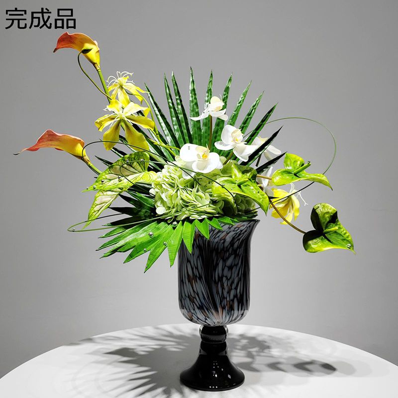 造花 フェイクグリーン フラワーアレンジメント インテリア 絹布 造花セット 卓上 田園風 綺麗 繊細な葉 耐退色 部屋飾り ディスプレイ用 寝室 リビング デスク 撮影用 お祝い リベーション お手入れ不要｜感謝マーケット