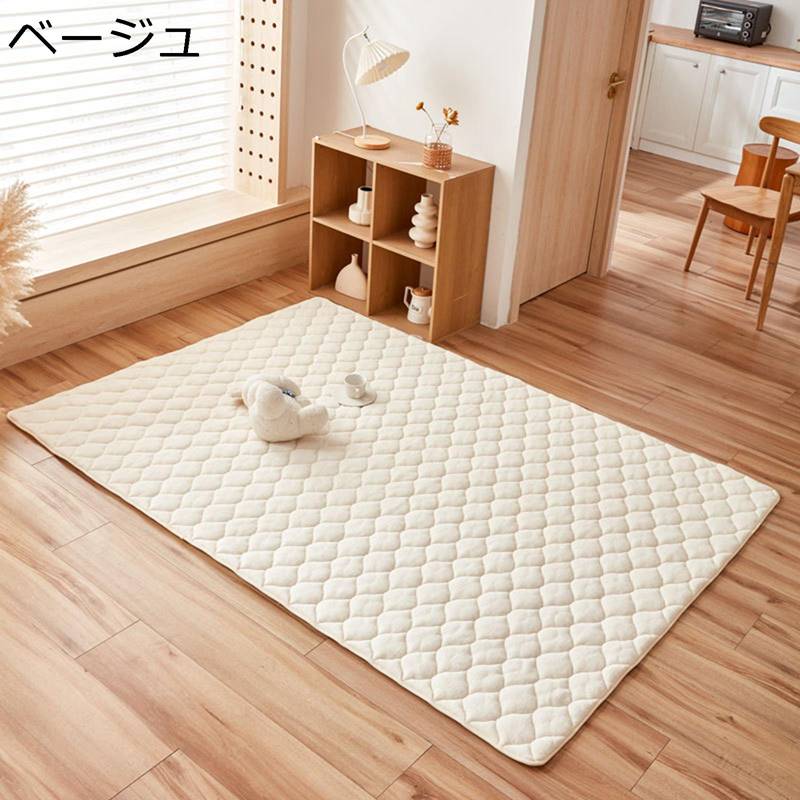 プレイマット 柔らかい もこもこ 赤ちゃん ベビークッションマット 厚手 衝撃緩和 フロアマット 折りたたみ式 防音 防水 汚れにくい 両面使用 子供部屋に ヨガマットとして 自宅＆外遊び