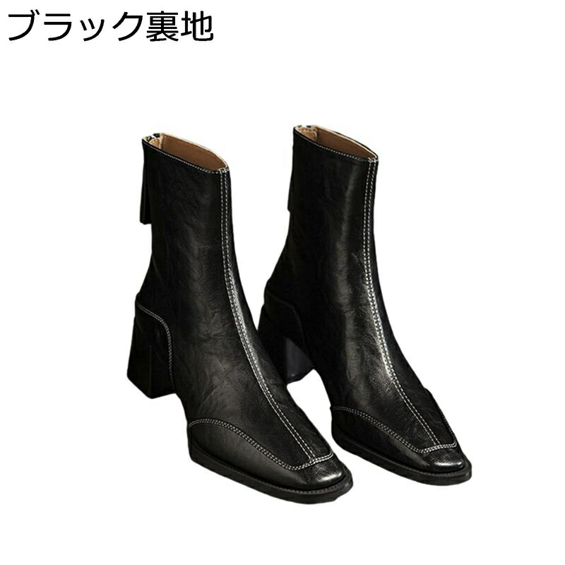 乗り尻ブーツ ポインテッドトゥ チャンキーヒール ロングブーツ レディース なめし革 膝丈 防寒 雨合羽 コンフォート 雅びやか 秋冬 就活 フォーマル 事務室 はいり込む式 通気性 耐久性 四節着付ける