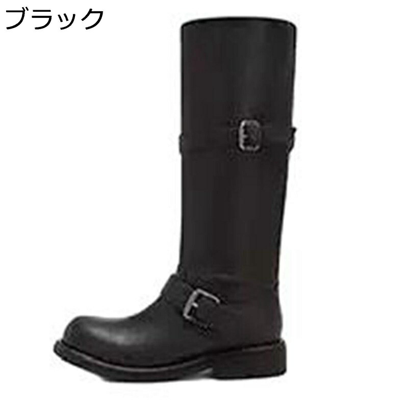 ジョッキーブーツ 牛革 ラウンドトゥ ヴィンテージ ロングブーツ レディース レザー 膝丈 防滑 防水 コンフォート エレガント 秋冬 通勤 通学 デート パーティー 軽量 耐磨耗 四節着用|感謝マーケット