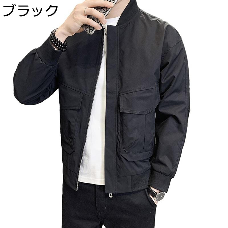 メンズ 4XL フライトジャケット 防風 ジップアップ アウトドアジャケット ブルゾン ジャンパー ウインドブレーカー 保温性 秋 冬 カジュアル アウター トップス 作業着 コート｜感謝マーケット