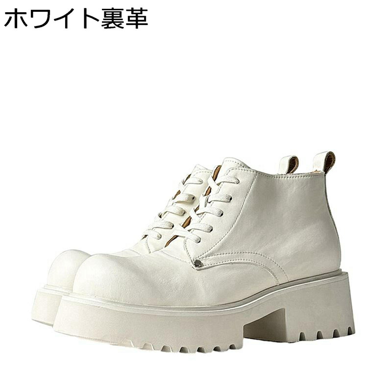 ブーツ メンズ ワークブーツ 厚底 6cmアップ 男性 編み上げ 本革 レザー 革靴 防水 防滑 履きやすい カジュアル アウトドア 秋冬 ウォーキング 作業 旅行